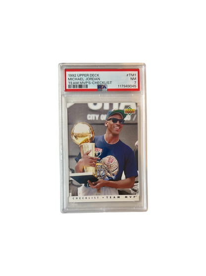 1992 Upper Deck Team MVP Michael Jordan PSA Card