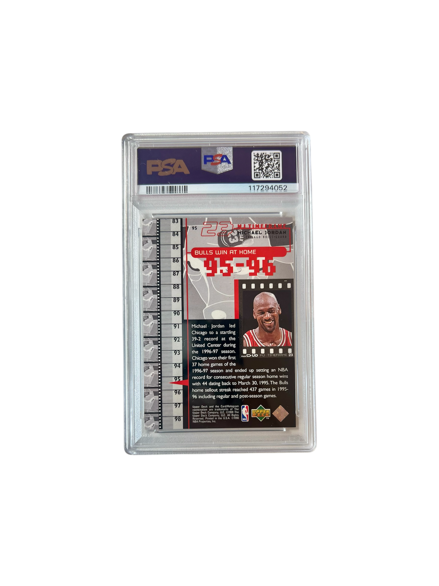 1998 Upper Deck MJ Living Legend Michael Jordan #95 PSA Card
