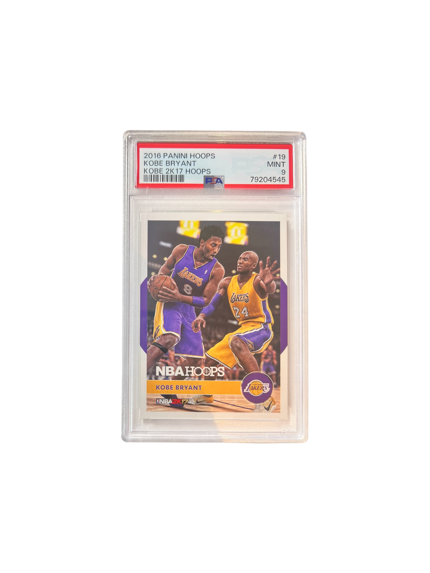 2016 Panini Hoops NBA 2K17 Kobe Bryant PSA Card