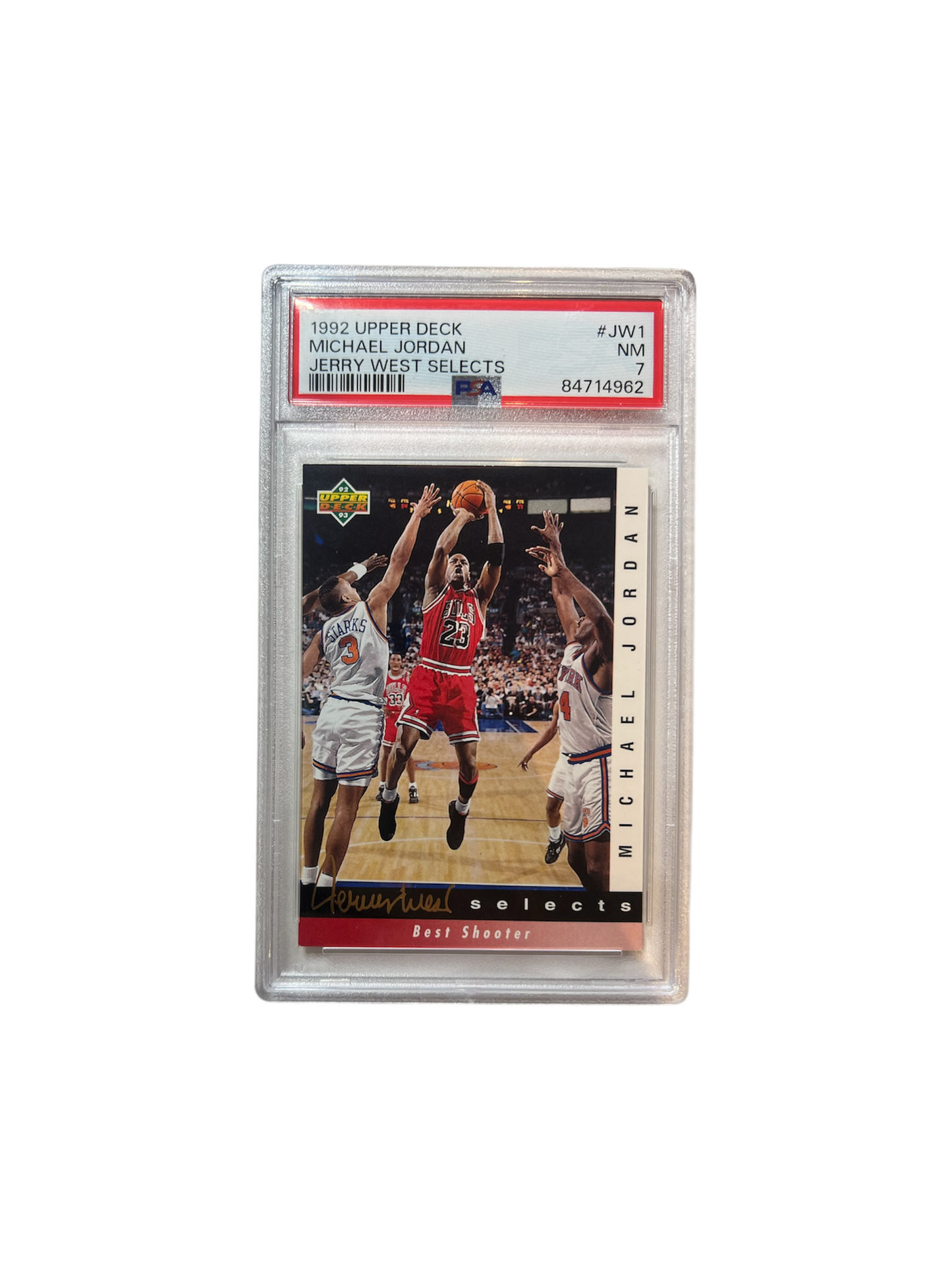 1992 Upper Deck Jerry West Michael Jordan PSA Card