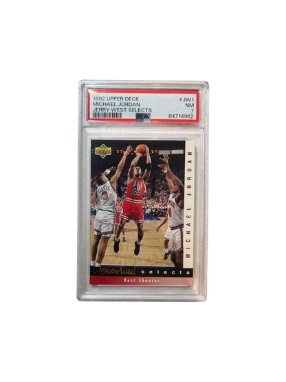 1992 Upper Deck Jerry West Michael Jordan PSA Card