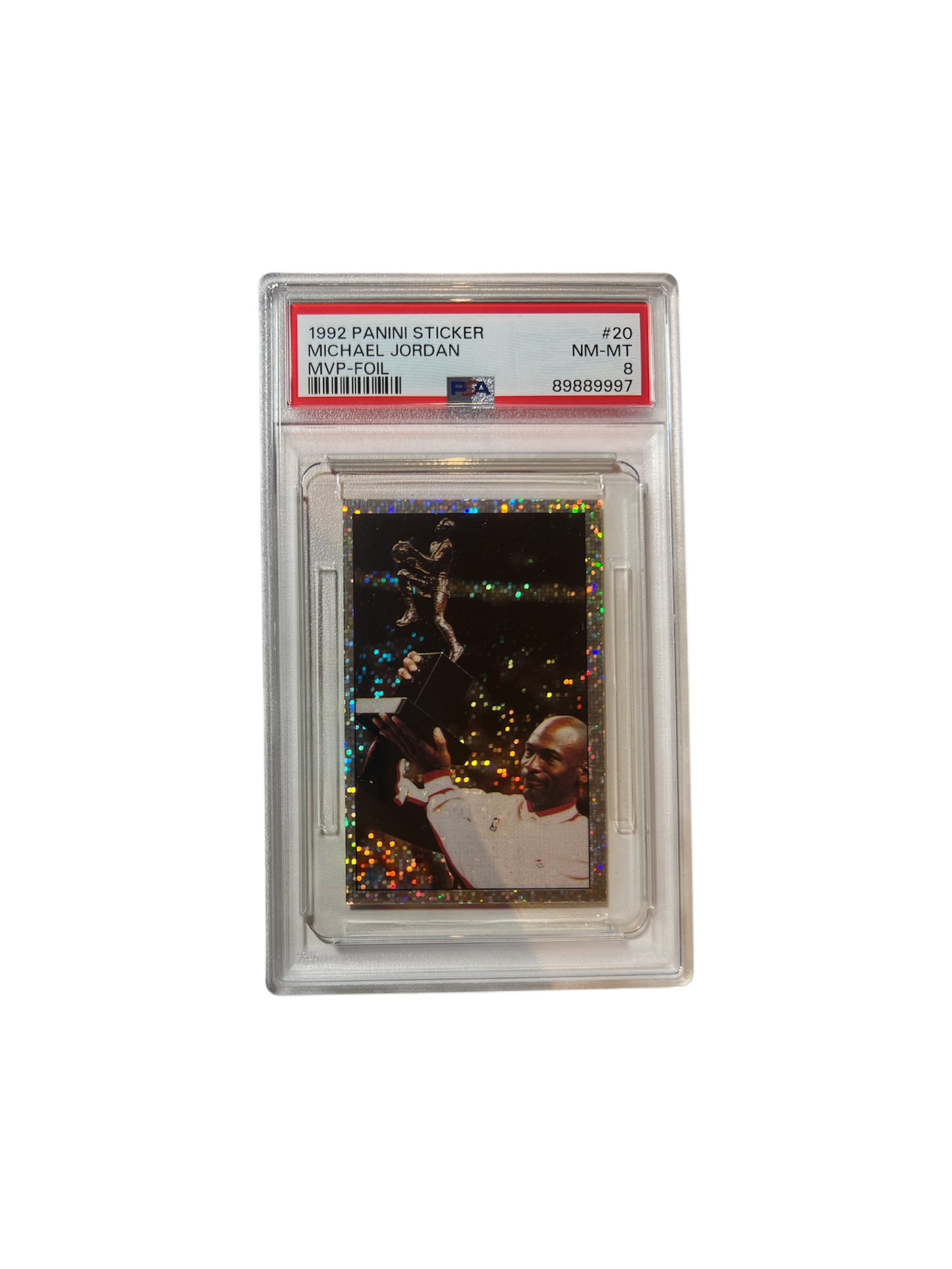 1992 Panini MVP Foil Michael Jordan sticker PSA Card
