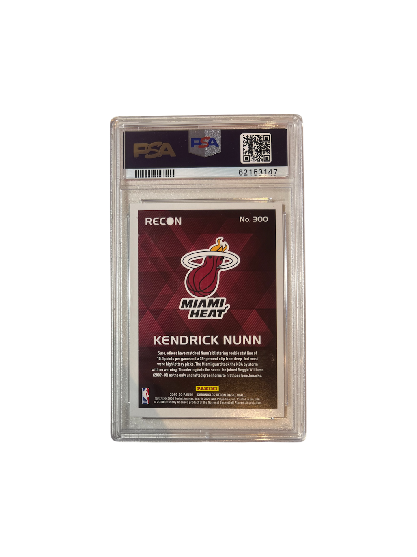 2019 Panini Chronicles Kendrick Nunn Rookie RC PSA Card