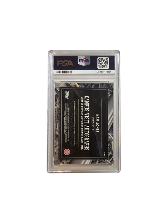 2024 Bowman Chrome U Kam Jones Indiana Pacers Rookie RC AUTO PSA Card