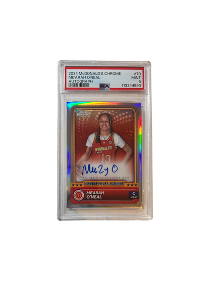 2024 McDonald's Chrome Me'Arah O'Neal Shaq daughter AUTO PSA Card