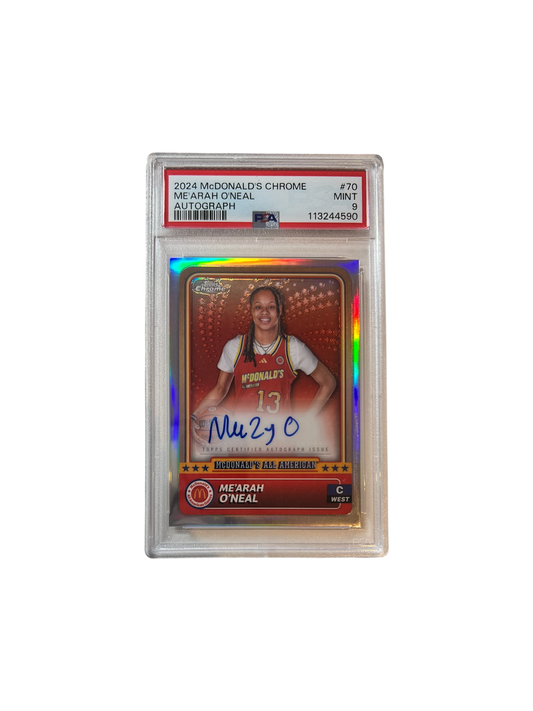 2024 McDonald's Chrome Me'Arah O'Neal Shaq daughter AUTO PSA Card