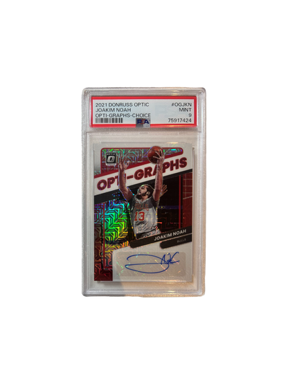 2021 Donruss Optic Joakim Noah Opti-Graphs Choice Autograph PSA card