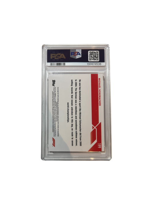 2023 Topps Chrome Formula 1 Michael Schumacher Pink Refractor PSA Card