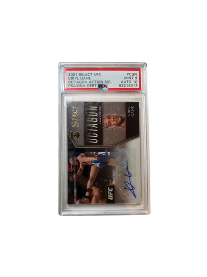 2021 Panini Select UFC Ciryl Gane AUTO Rookie RC PSA Card
