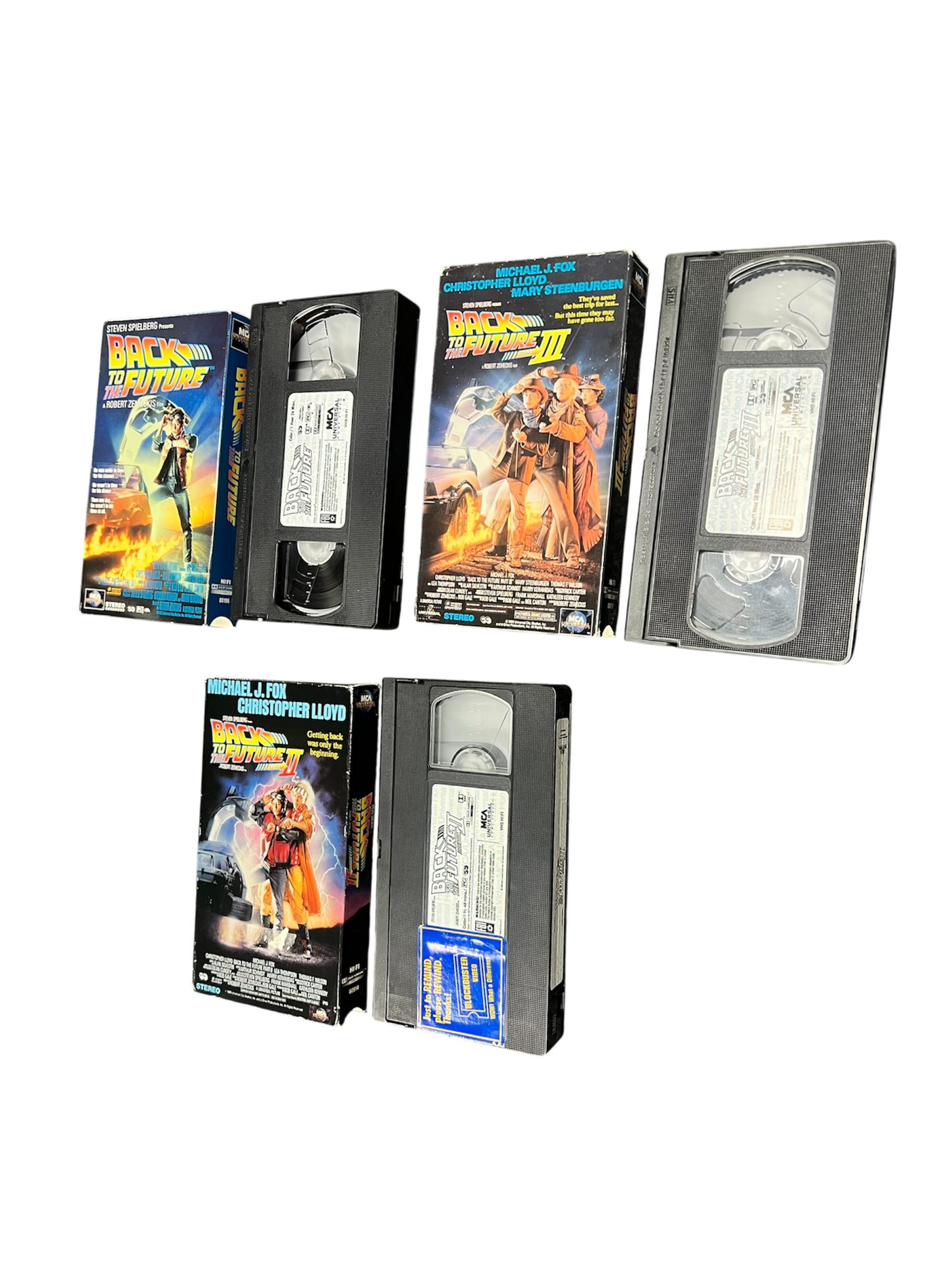 1990s VHS USA original Universal Back to the Future 1, 2 and 3 (English)
