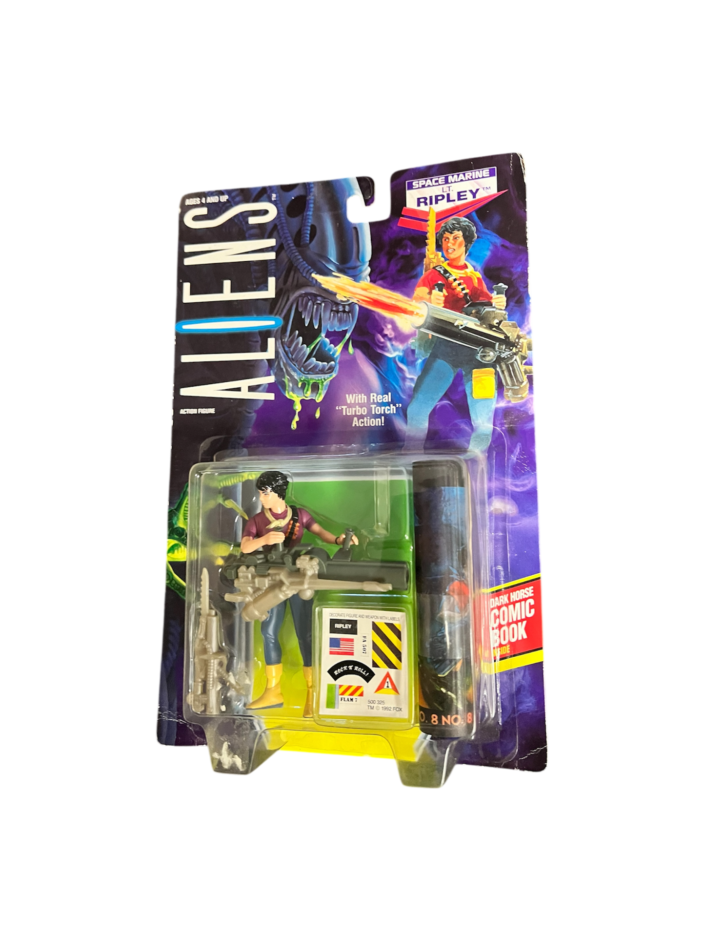 1992 Kenner Aliens Ripley Sigourney Weaver Action Figure with Comic Book