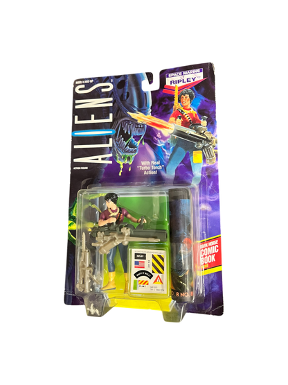 1992 Kenner Aliens Ripley Sigourney Weaver Action Figure with Comic Book
