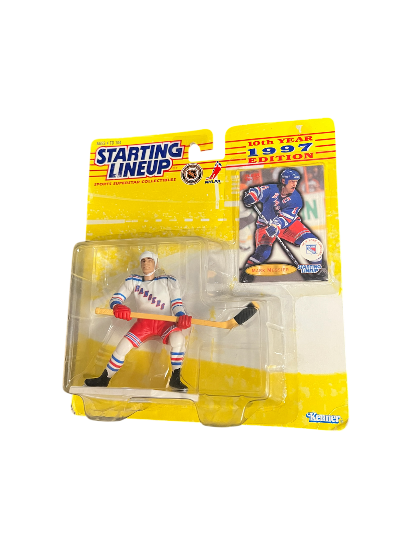 1997 Kenner Starting Lineup Mark Messier New York Rangers Action Figure with card