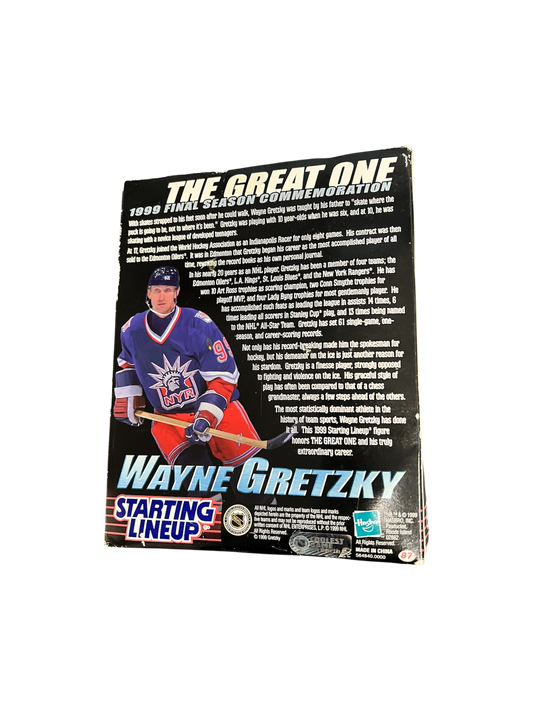1999 Hasbro Starting Lineup Wayne Gretzky New York Rangers Action Figure