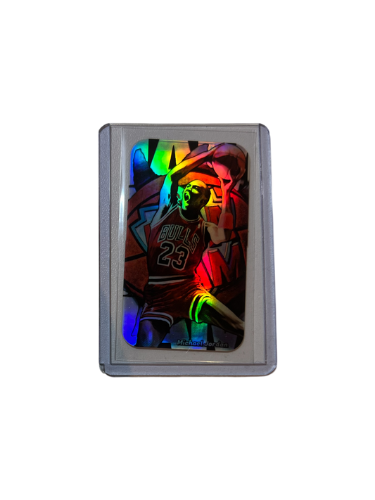 1993 NBA JAM Michael Jordan Mini insert Refractor Tobacco RARE card