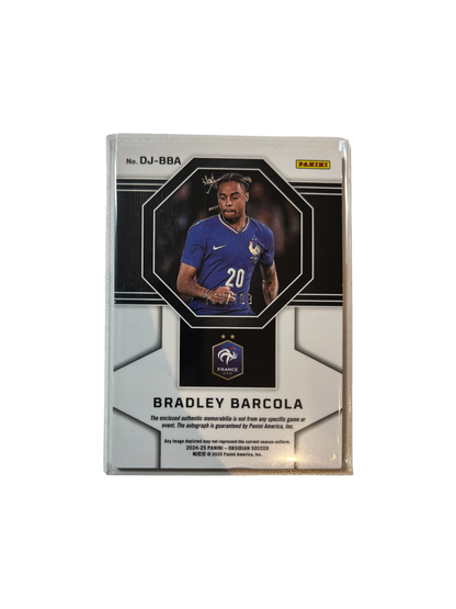 2024 Panini Obsidian Bradley Barcola AUTO and DUAL PATCH /199 card