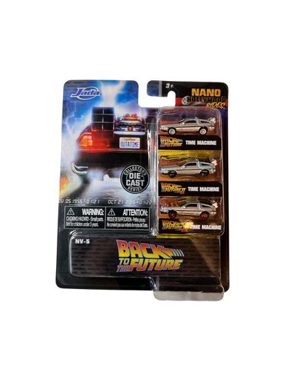 2022 Jada Nano Hollywood Rides Back to the Future Time Machine Car Model