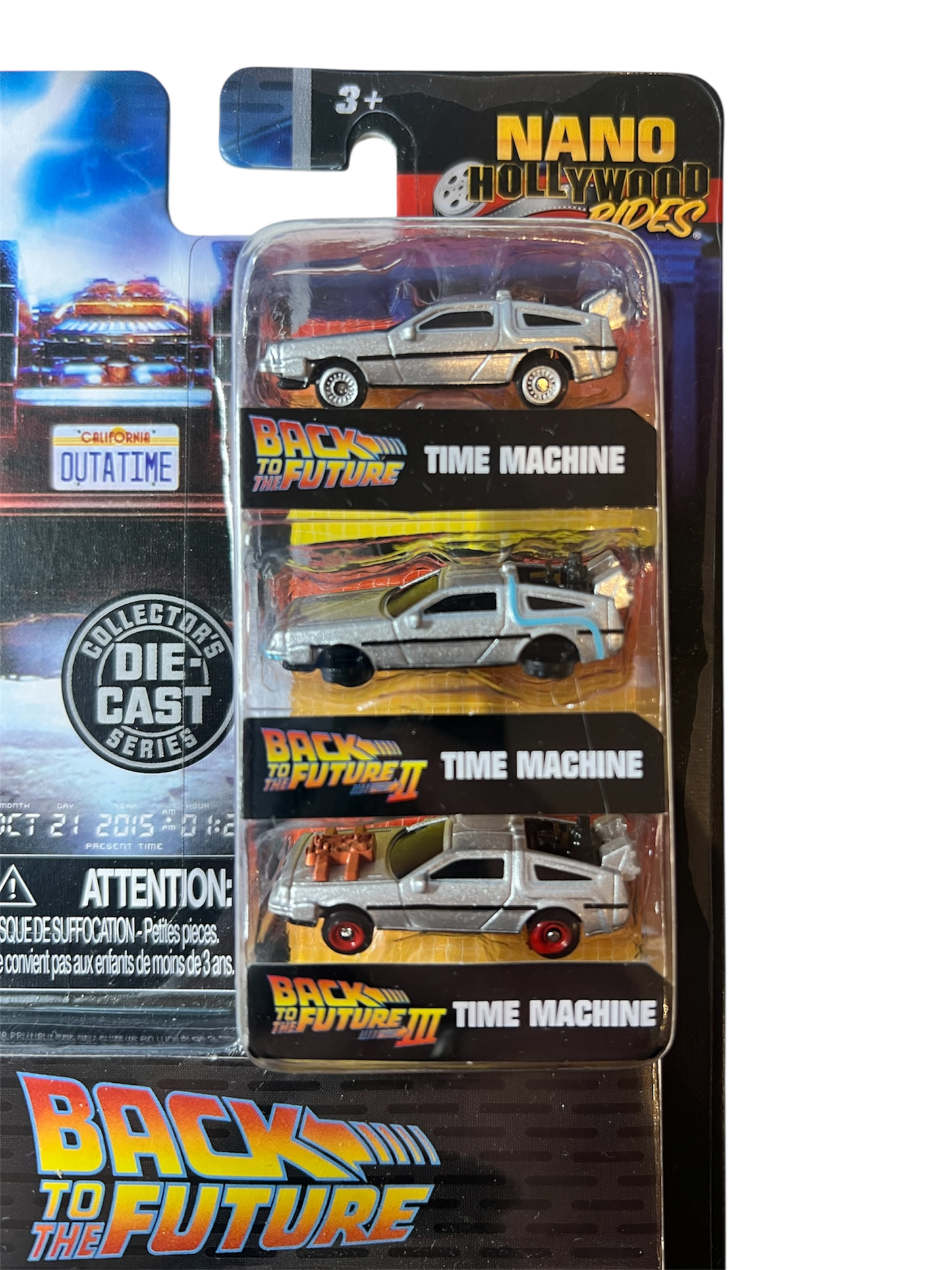 2022 Jada Nano Hollywood Rides Back to the Future Time Machine Car Model