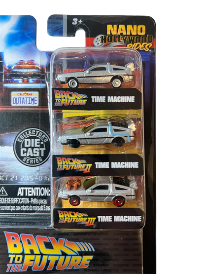 2022 Jada Nano Hollywood Rides Back to the Future Time Machine Car Model