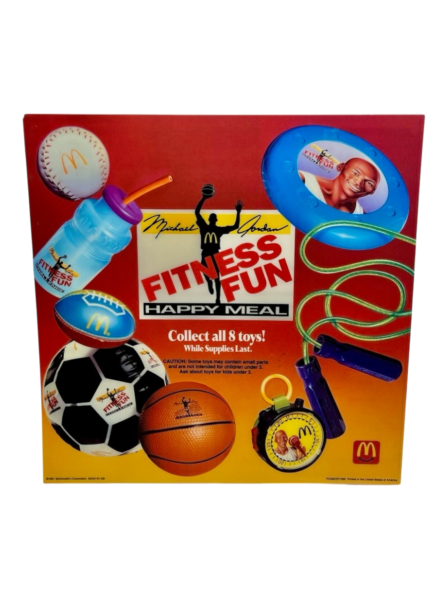 1991 McDonald's Happy Meal FULL SET Michael Jordan Fitness Fun Toys (SEALED)