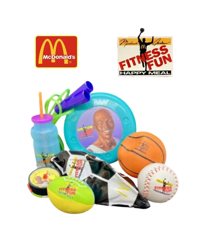 1991 McDonald's Happy Meal FULL SET Michael Jordan Fitness Fun Toys (SEALED)