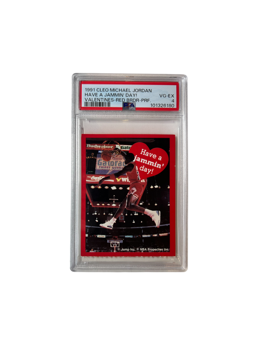 1991 Cleo Michael Jordan Valentines Jammin Day Handcut PSA Card