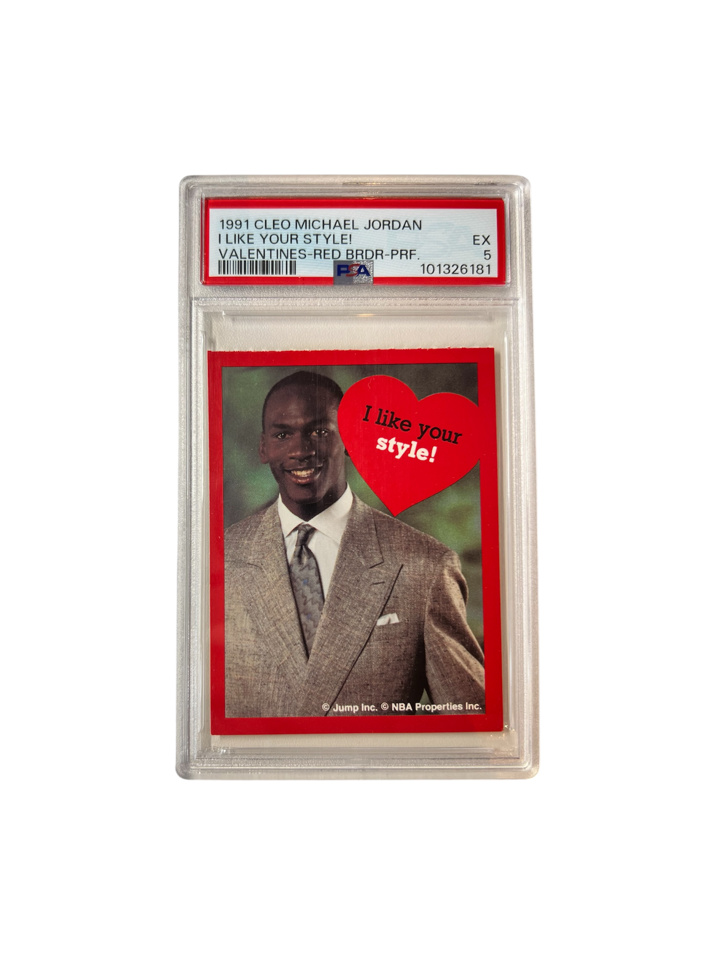 1991 Cleo Michael Jordan Valentines Handcut PSA Card