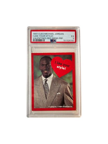 1991 Cleo Michael Jordan Valentines Handcut PSA Card
