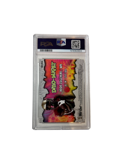 2023 Wild Card Dino-Might Keon Coleman Buffalo Bills NFL /25 AUTO PSA Card