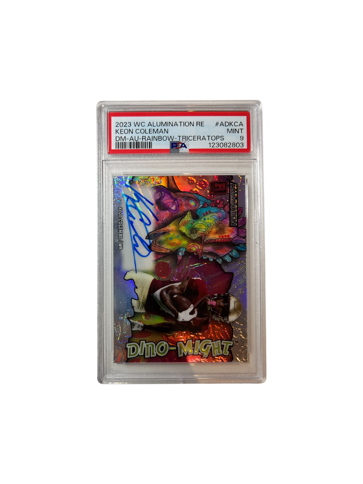 2023 Wild Card Dino-Might Keon Coleman Buffalo Bills NFL /25 AUTO PSA Card