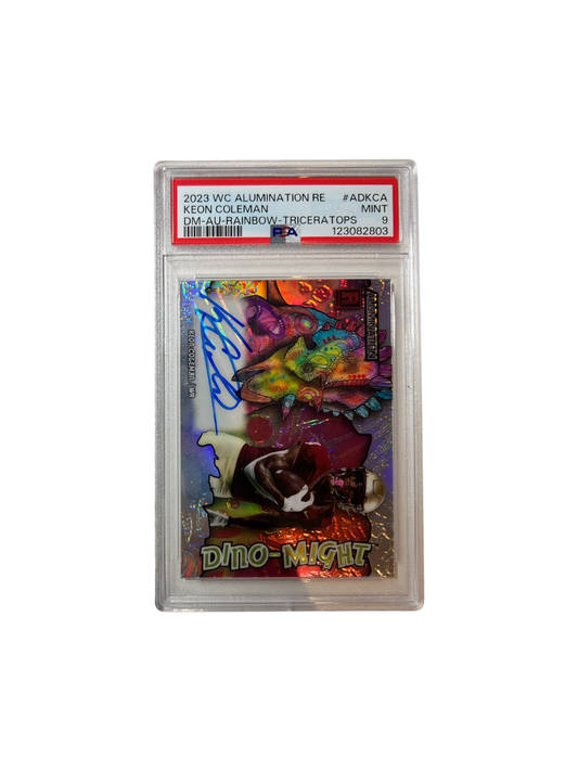 2023 Wild Card Dino-Might Keon Coleman Buffalo Bills NFL /25 AUTO PSA Card