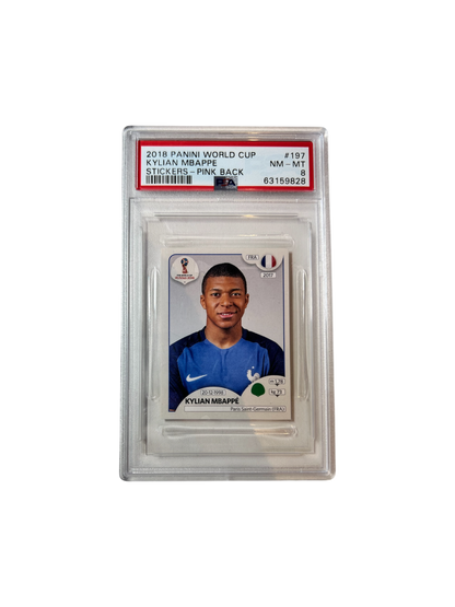 2018 Panini World cup Kylian Mbappé Stickers Pink PSA Card