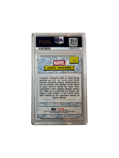 2024 Topps Chrome MARVEL Carol Danvers Spider Web Refractor PSA Card