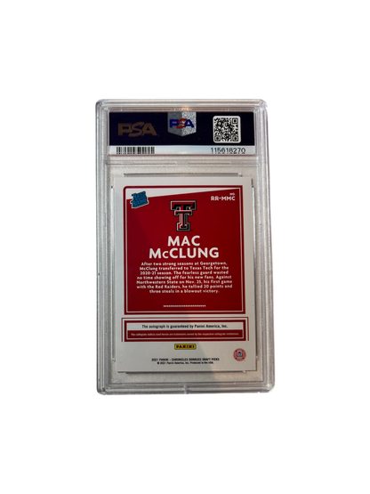 2021 Panini Chronicles Mac McClung /75 AUTO PSA Card