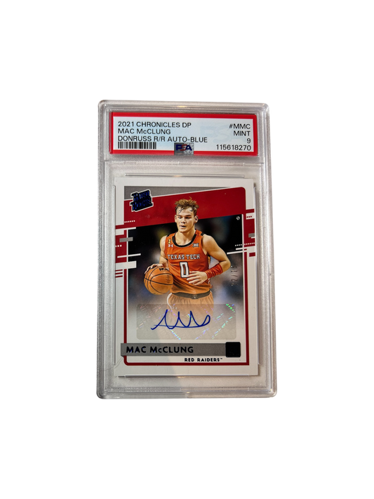 2021 Panini Chronicles Mac McClung /75 AUTO PSA Card