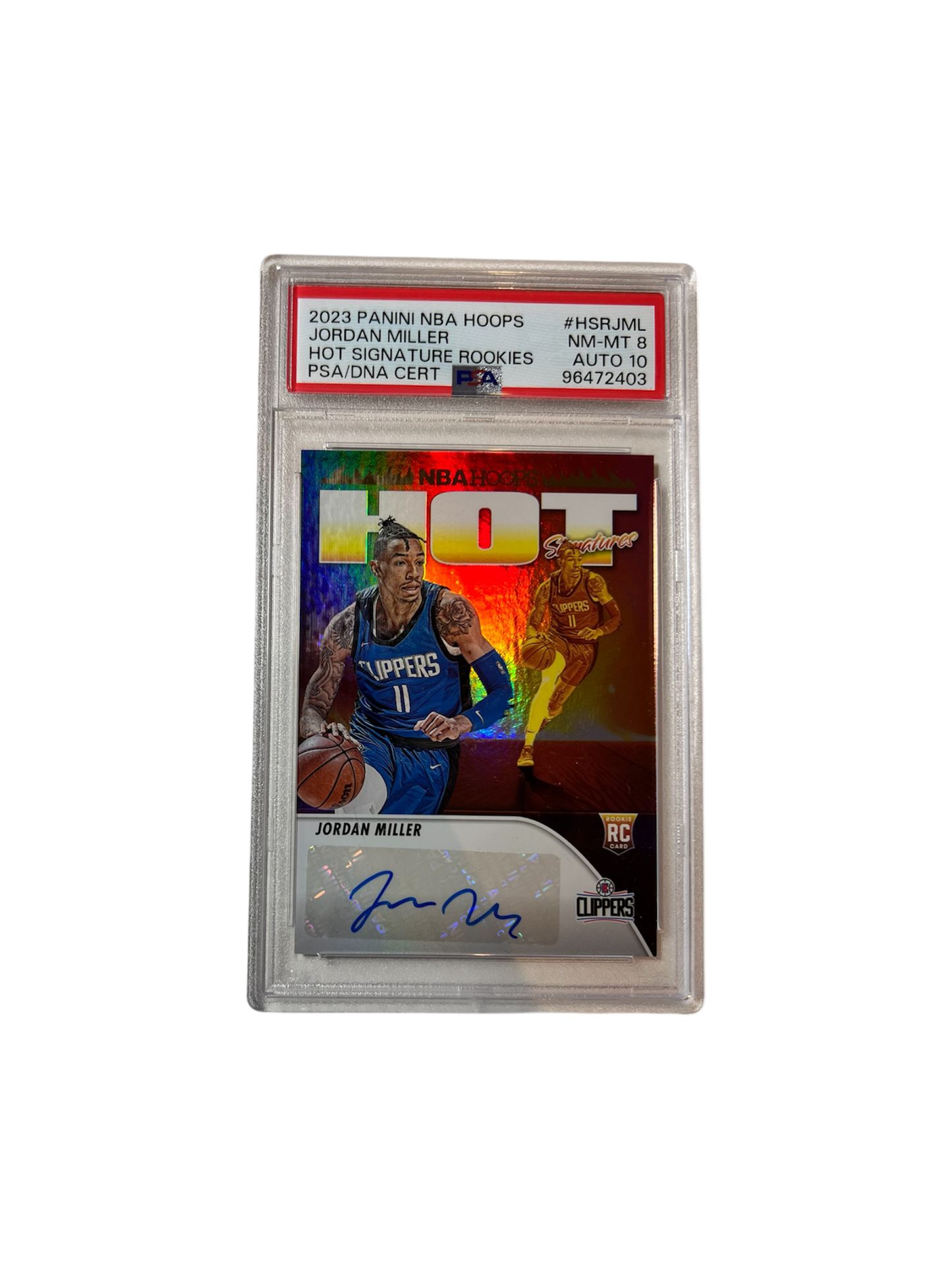 2023 NBA Hoops Hot Signatures Jordan Miller Rookie card RC AUTO PSA Card