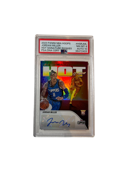 2023 NBA Hoops Hot Signatures Jordan Miller Rookie card RC AUTO PSA Card