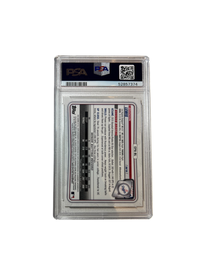 2020 Bowman Chrome Brandon Lewis Dodgers AUTO PSA Card