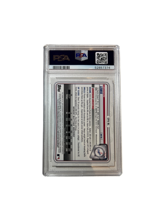2020 Bowman Chrome Brandon Lewis Dodgers AUTO PSA Card