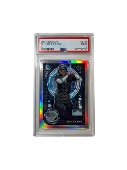 2024 Bowman Elly de la Cruz AI HOLO PSA Card