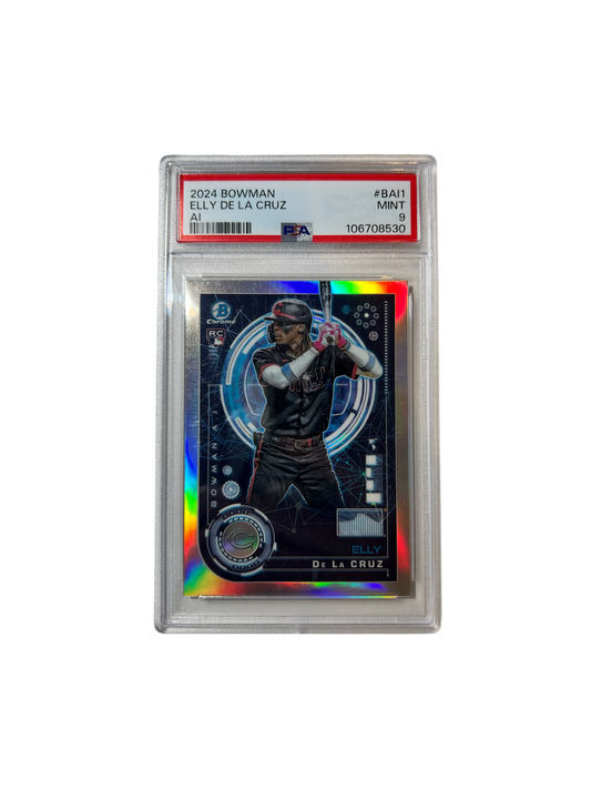 2024 Bowman Elly de la Cruz AI HOLO PSA Card