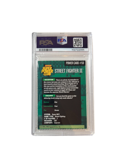 1992-94 Nintendo Power Street Fighter II Pop 1 #59 PSA Card