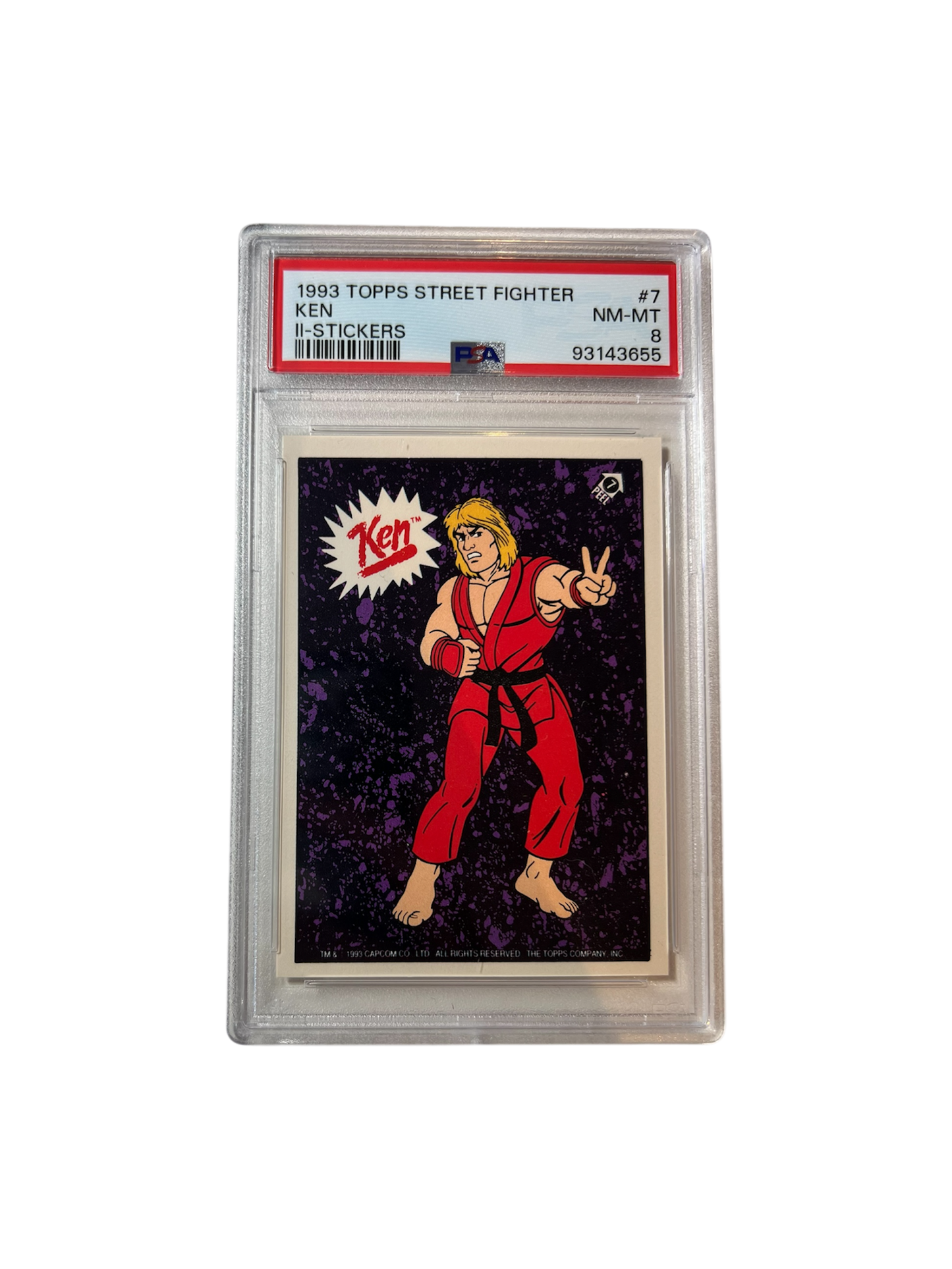 1993 Topps Street Fighter II Stickers #7 PSA Card