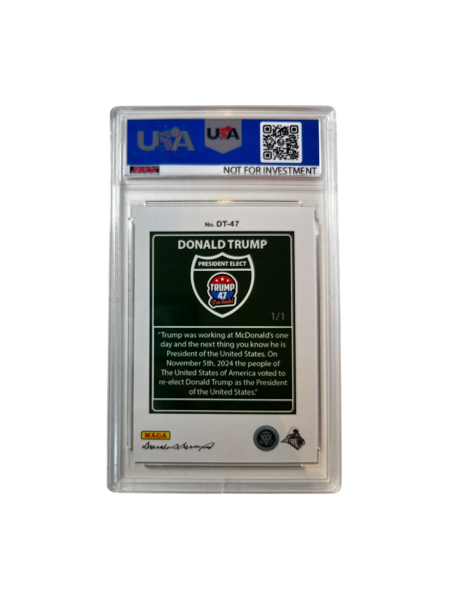 2024 Presidential Donald Trump DOWNTOWN USA Card