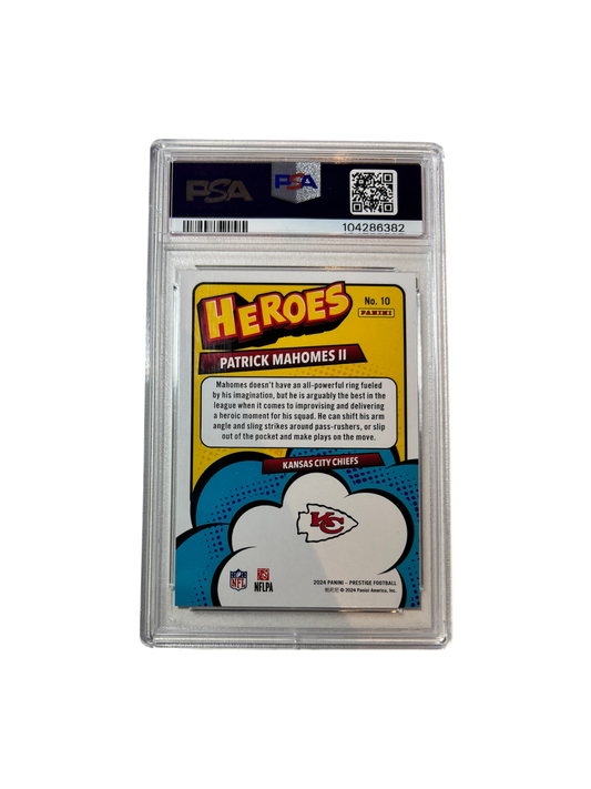 2024 Prestige Patrick Mahomes II HEROES PSA 9 card
