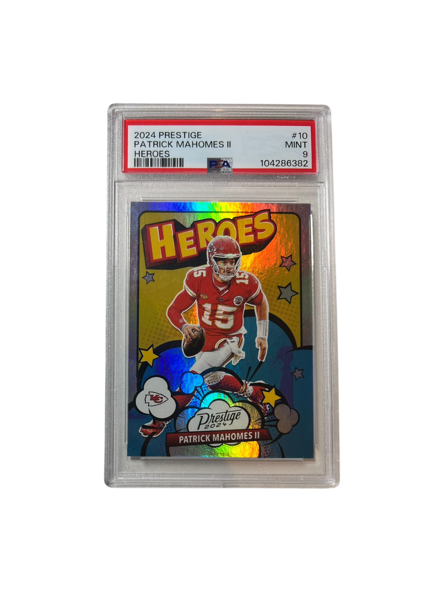 2024 Prestige Patrick Mahomes II HEROES PSA 9 card