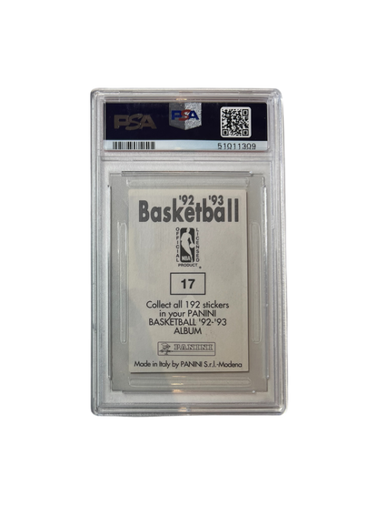 1992 Panini Sticker NBA Finals Michael Jordan #17 PSA Card