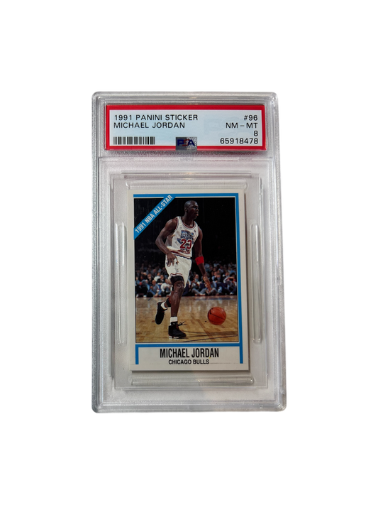 1991 Panini Sticker Michael Jordan #96 PSA Card