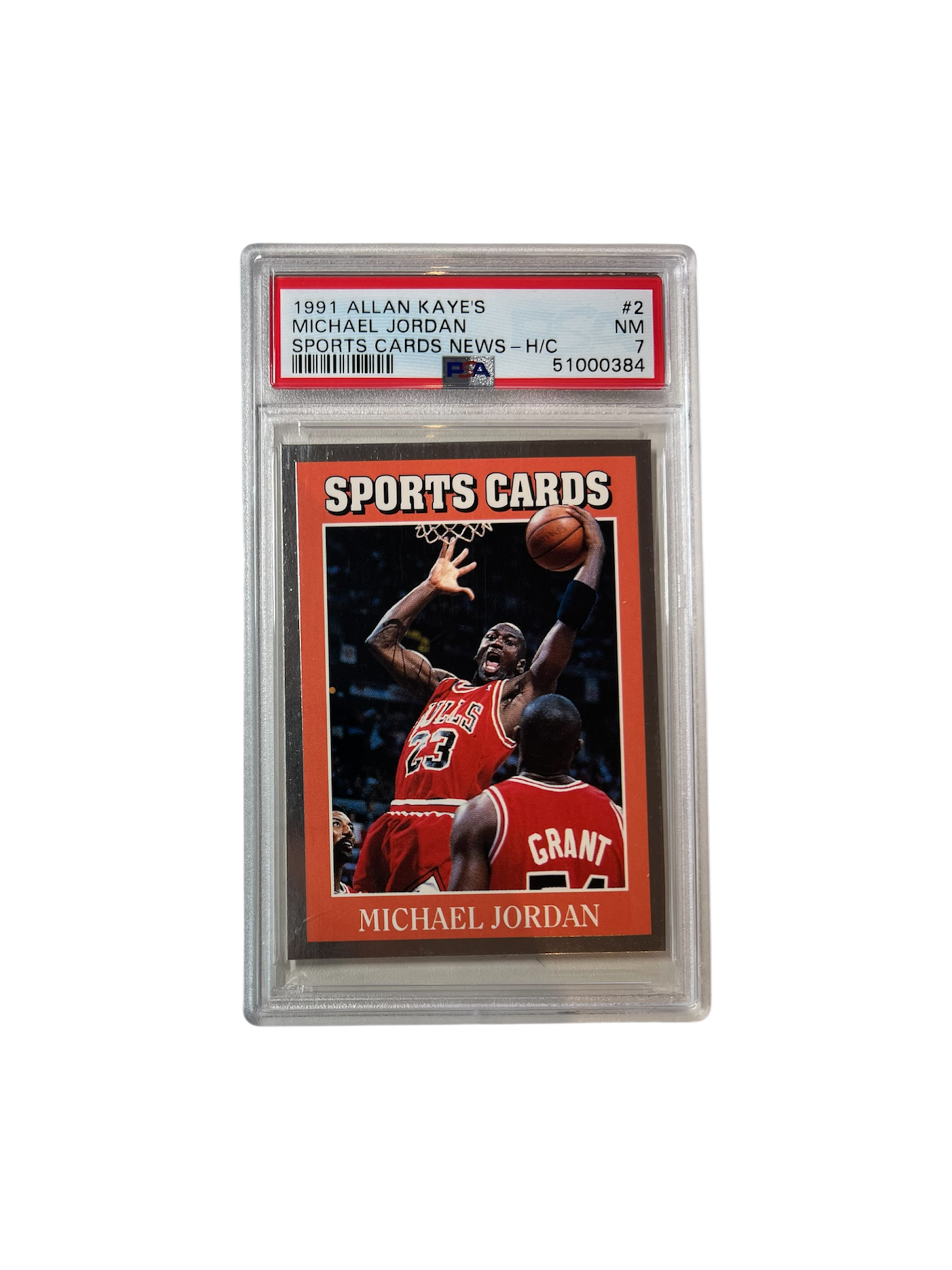 1991 Allan Kaye's Michael Jordan Hand cut #2 RARE PSA Card