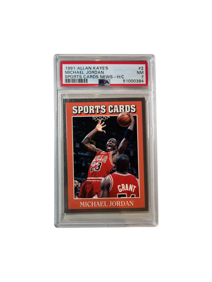1991 Allan Kaye's Michael Jordan Hand cut #2 RARE PSA Card